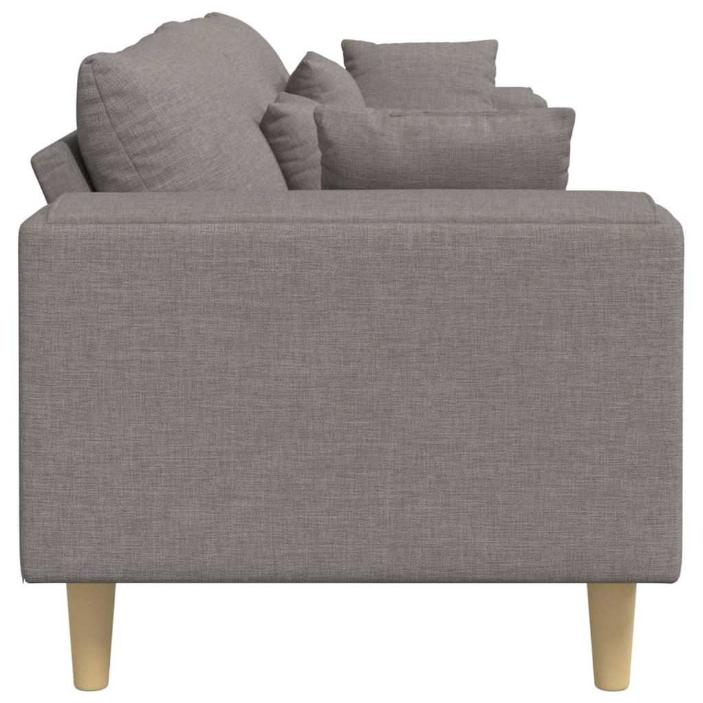 Stof Sofa Med Pude Gråbrun 208 Cm Stof