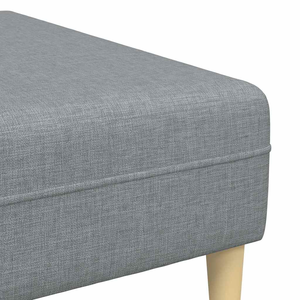 Stof Sofa Med Pude Lysegrå 208 Cm Stof