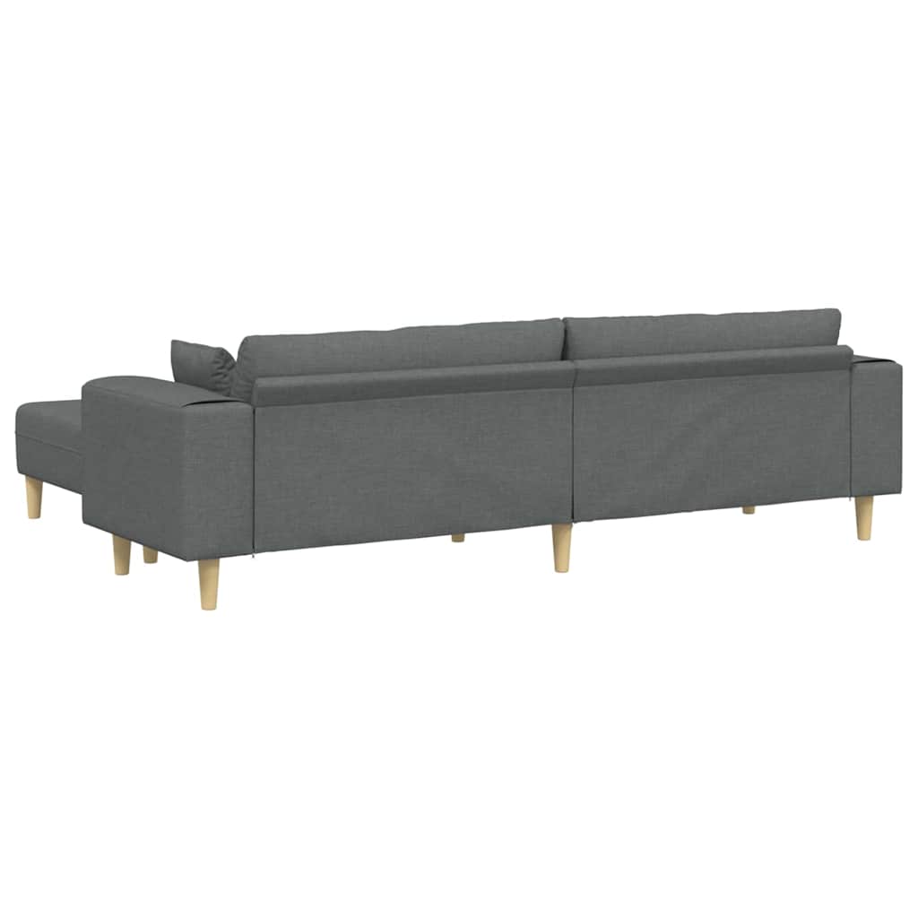 Stof Sofa Med Pude Mørkegrå 208 Cm Stof
