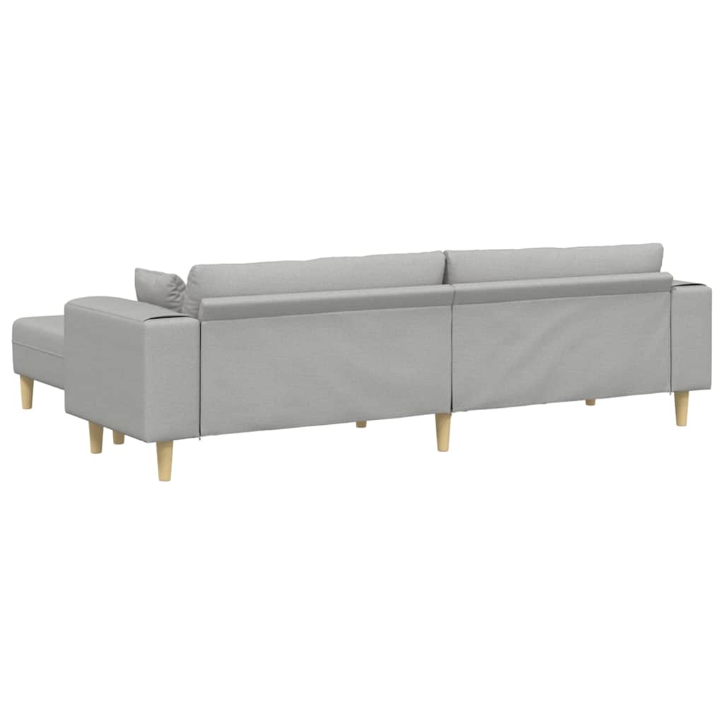 Stof Sofa Med Pude Skygrå 208 Cm Stof