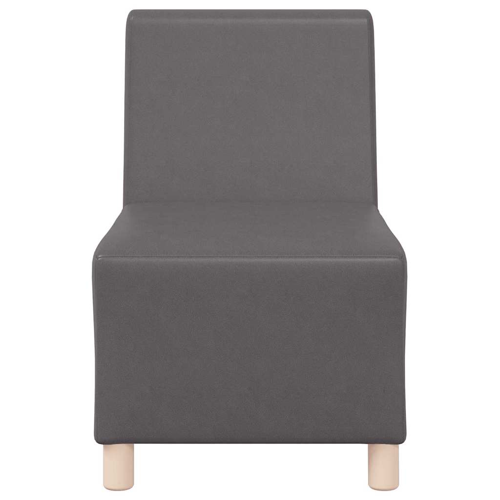 Modulsofa Enhed Uden Arme 2 Pcs Grå 55 X 74 X 82 Cm Faux Læder Lysegrå Og Mørkegrå