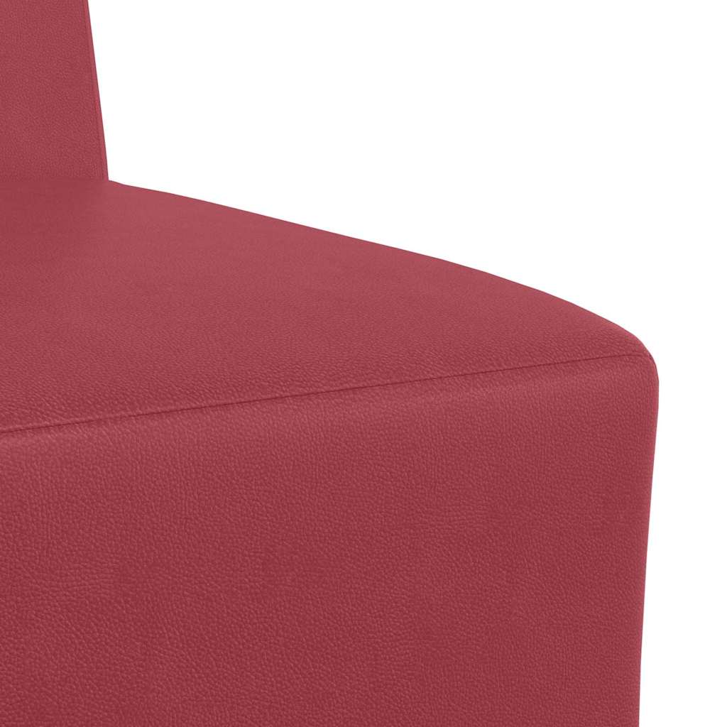 Modulsofa Enhed Uden Arme 2 Pcs Vinrød 55 X 74 X 82 Cm Lysegrå Og Mørkegrå