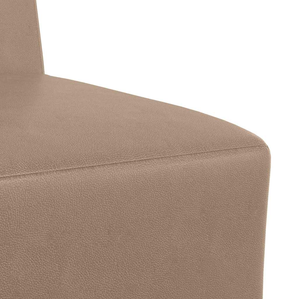 Modulsofa Enhed Uden Arme 2 Pcs Cappuccino 55 X 74 X 82 Cm Lysegrå Og Mørkegrå