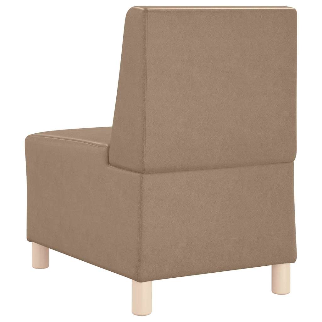 Modulsofa Enhed Uden Arme 2 Pcs Cappuccino 55 X 74 X 82 Cm Lysegrå Og Mørkegrå