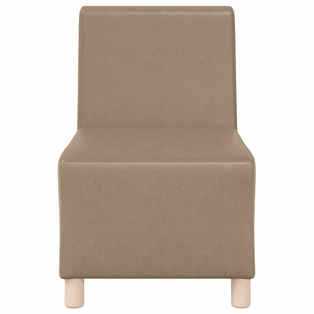Modulsofa Enhed Uden Arme 2 Pcs Cappuccino 55 X 74 X 82 Cm Lysegrå Og Mørkegrå