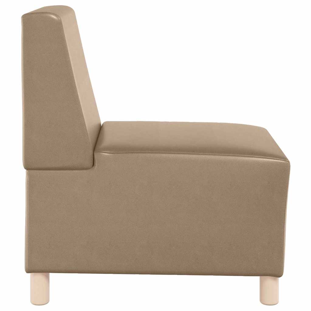 Modulsofa Enhed Uden Arme 2 Pcs Cappuccino 55 X 74 X 82 Cm Lysegrå Og Mørkegrå