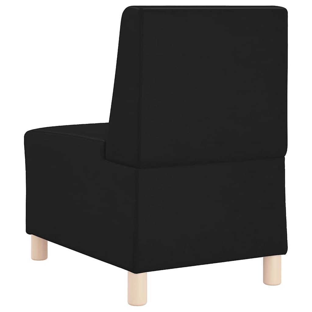 Modulsofa Enhed Uden Arme 2 Pcs Sort 55 X 74 X 82 Cm Faux Læder Lysegrå Og Mørkegrå