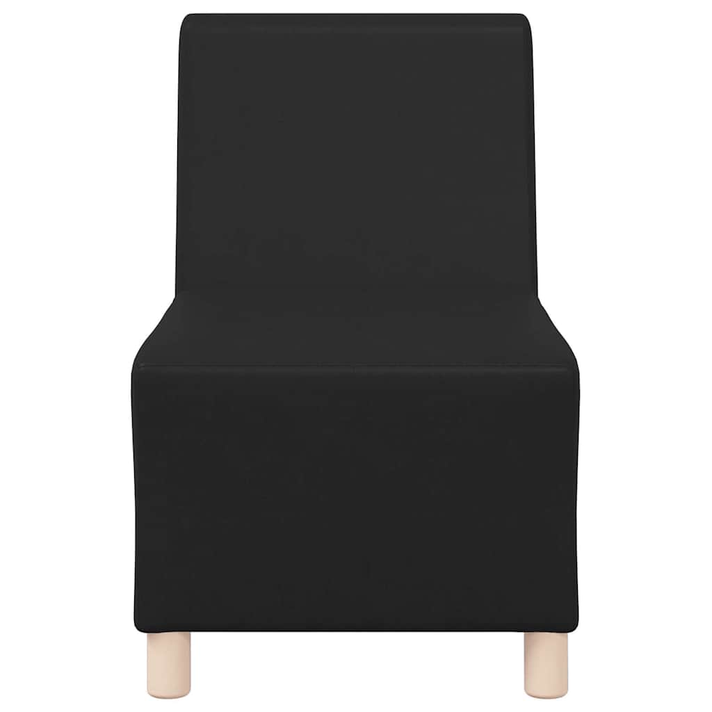 Modulsofa Enhed Uden Arme 2 Pcs Sort 55 X 74 X 82 Cm Faux Læder Lysegrå Og Mørkegrå