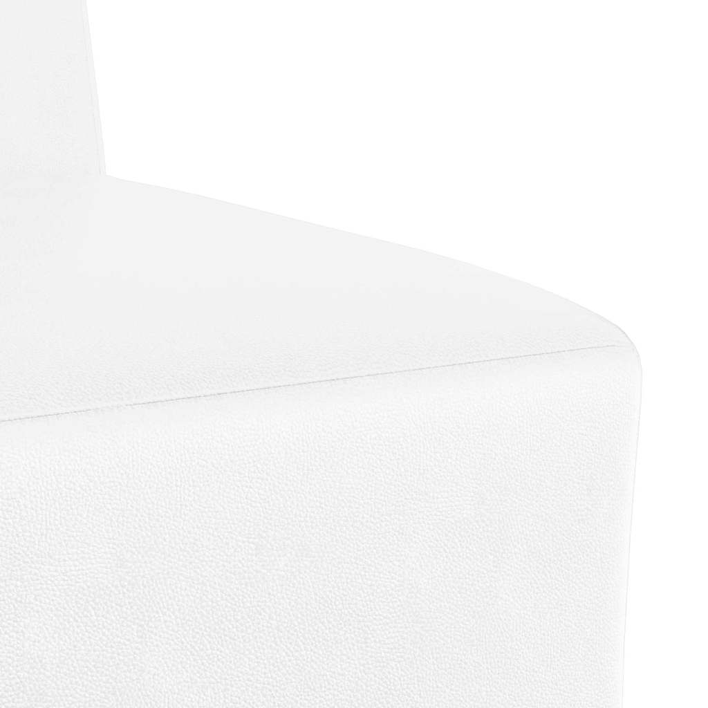 Modulsofa Enhed Uden Arme 2 Pcs Hvid 55 X 74 X 82 Cm Faux Læder Lysegrå Og Mørkegrå