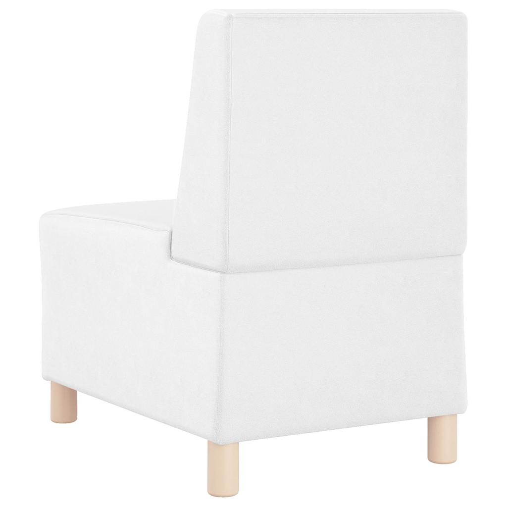 Modulsofa Enhed Uden Arme 2 Pcs Hvid 55 X 74 X 82 Cm Faux Læder Lysegrå Og Mørkegrå