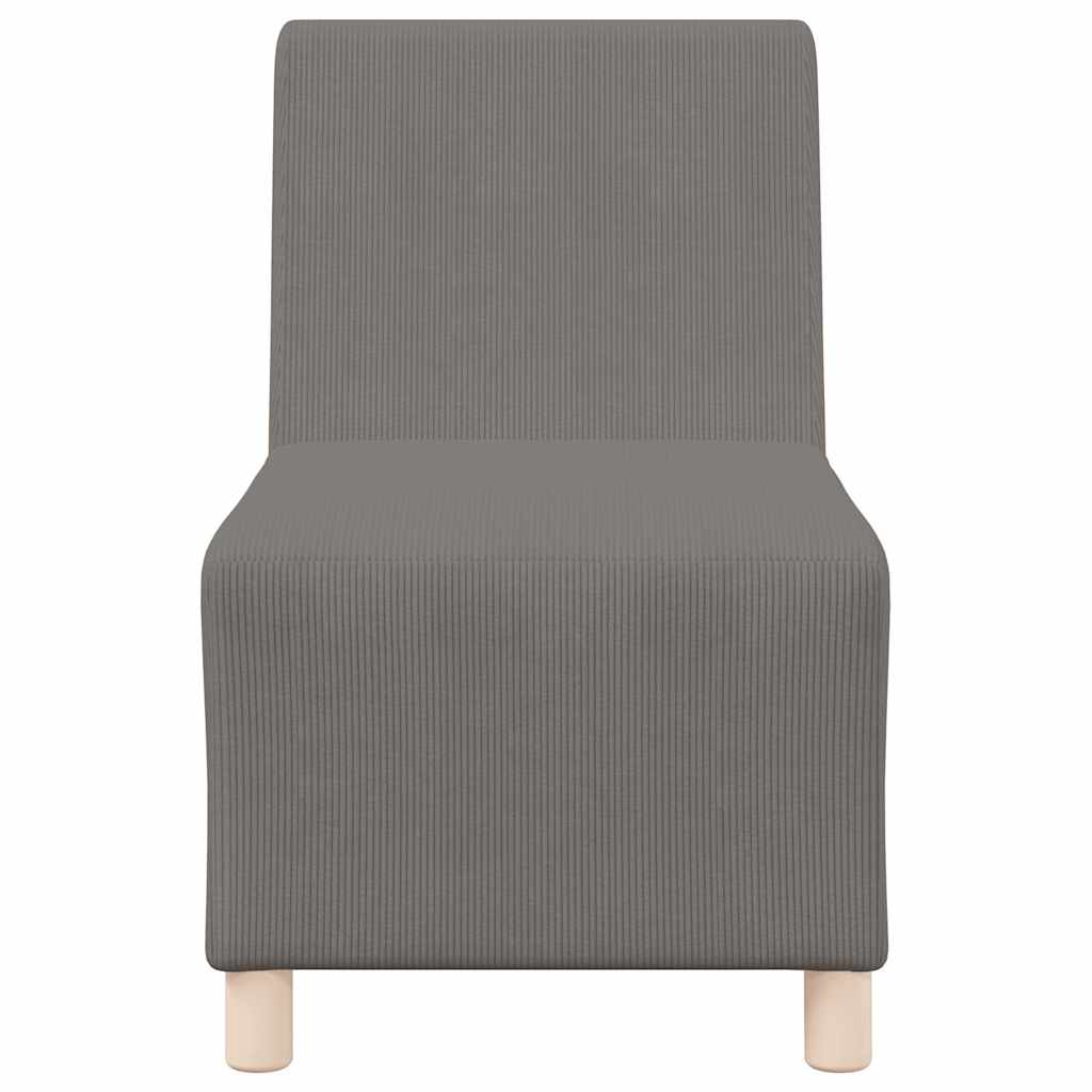 Modulsofa Enhed Uden Arme 2 Pcs Lysegrå 55 X 74 X 82 Cm Lysegrå Og Mørkegrå