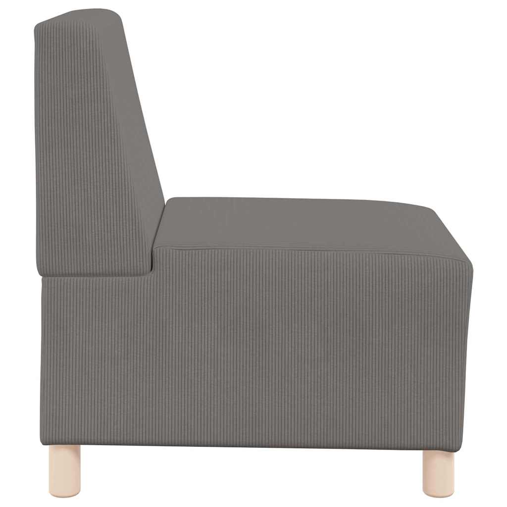 Modulsofa Enhed Uden Arme 2 Pcs Lysegrå 55 X 74 X 82 Cm Lysegrå Og Mørkegrå