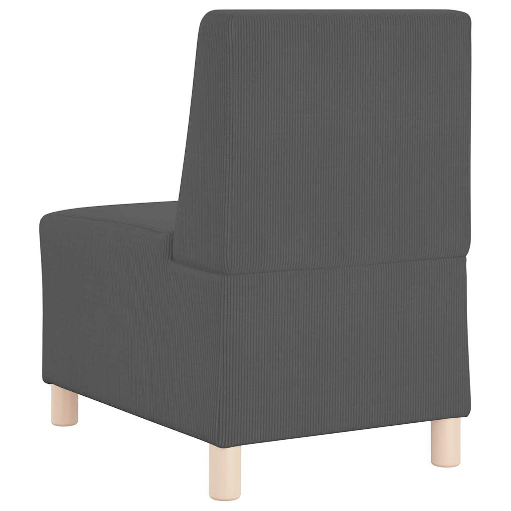 Modulsofa Enhed Uden Arme 2 Pcs Mørkegrå 55 X 74 X 82 Cm Lysegrå Og Mørkegrå