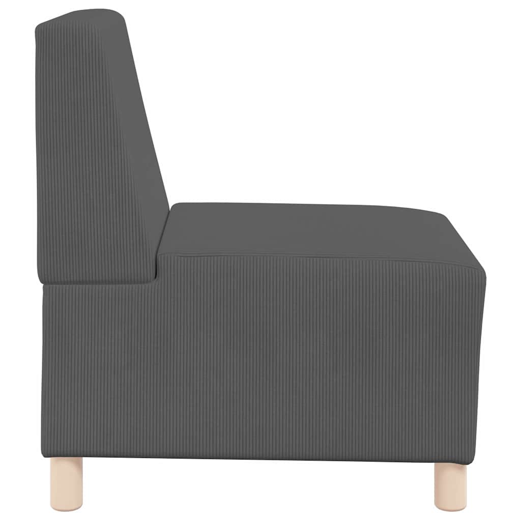 Modulsofa Enhed Uden Arme 2 Pcs Mørkegrå 55 X 74 X 82 Cm Lysegrå Og Mørkegrå