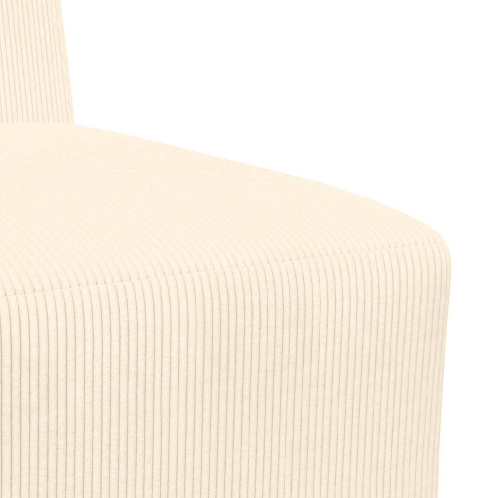 Modulsofa Enhed Uden Arme 2 Pcs Creme 55 X 74 X 82 Cm Lysegrå Og Mørkegrå