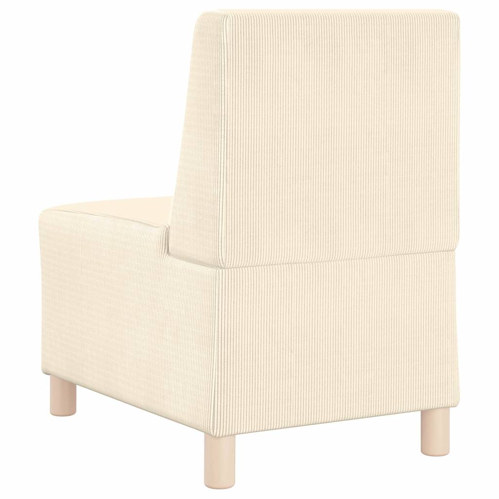Modulsofa Enhed Uden Arme 2 Pcs Creme 55 X 74 X 82 Cm Lysegrå Og Mørkegrå