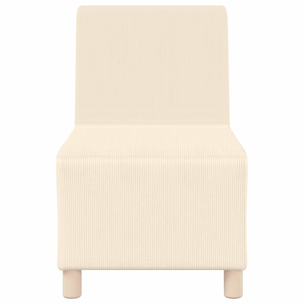 Modulsofa Enhed Uden Arme 2 Pcs Creme 55 X 74 X 82 Cm Lysegrå Og Mørkegrå