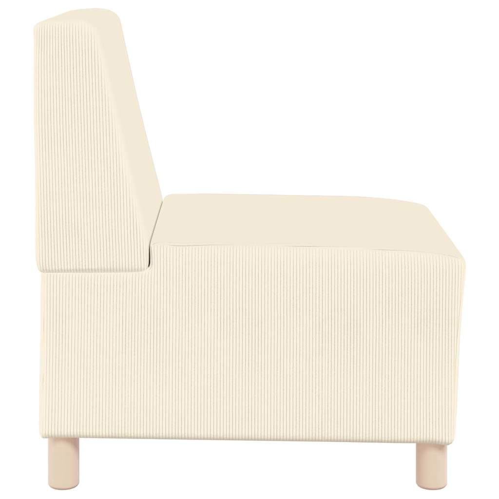Modulsofa Enhed Uden Arme 2 Pcs Creme 55 X 74 X 82 Cm Lysegrå Og Mørkegrå