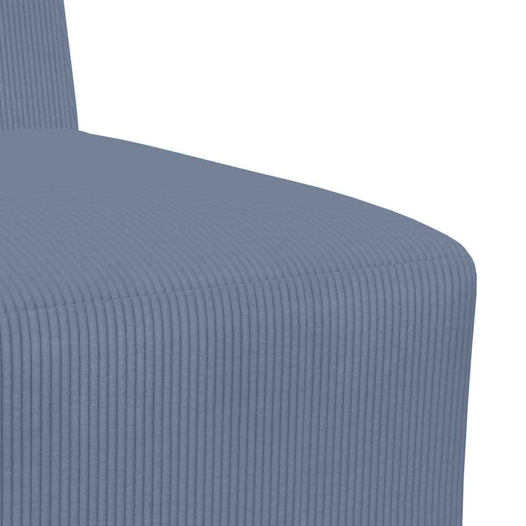 Modulsofa Enhed Uden Arme 2 Pcs Blå 55 X 74 X 82 Cm Velourstof Lysegrå Og Mørkegrå