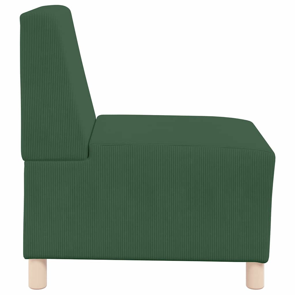 Modulsofa Enhed Uden Arme 2 Pcs Jungle Grøn 55 X 74 X 82 Cm Lysegrå Og Mørkegrå