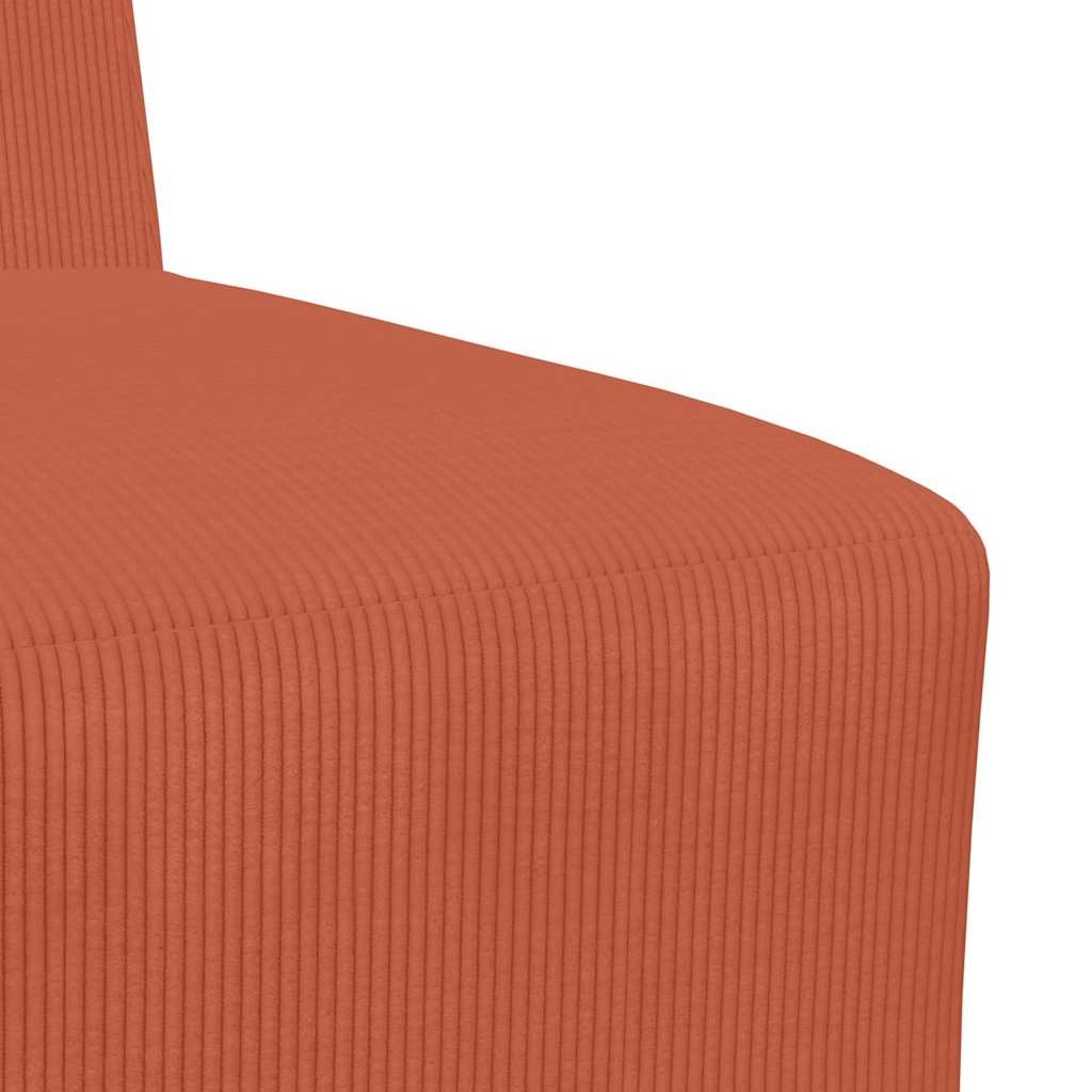 Modulsofa Enhed Uden Arme 2 Pcs Orange 55 X 74 X 82 Cm Lysegrå Og Mørkegrå