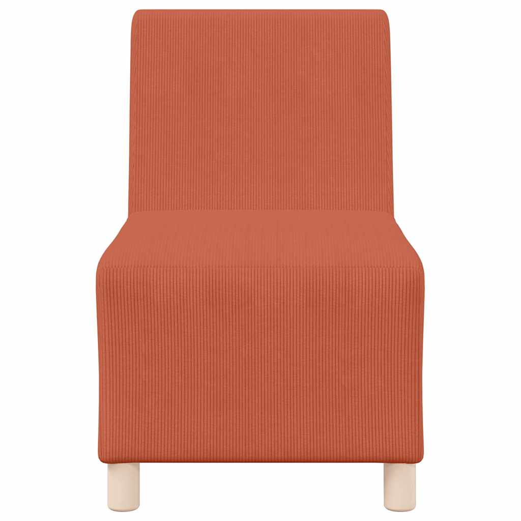 Modulsofa Enhed Uden Arme 2 Pcs Orange 55 X 74 X 82 Cm Lysegrå Og Mørkegrå