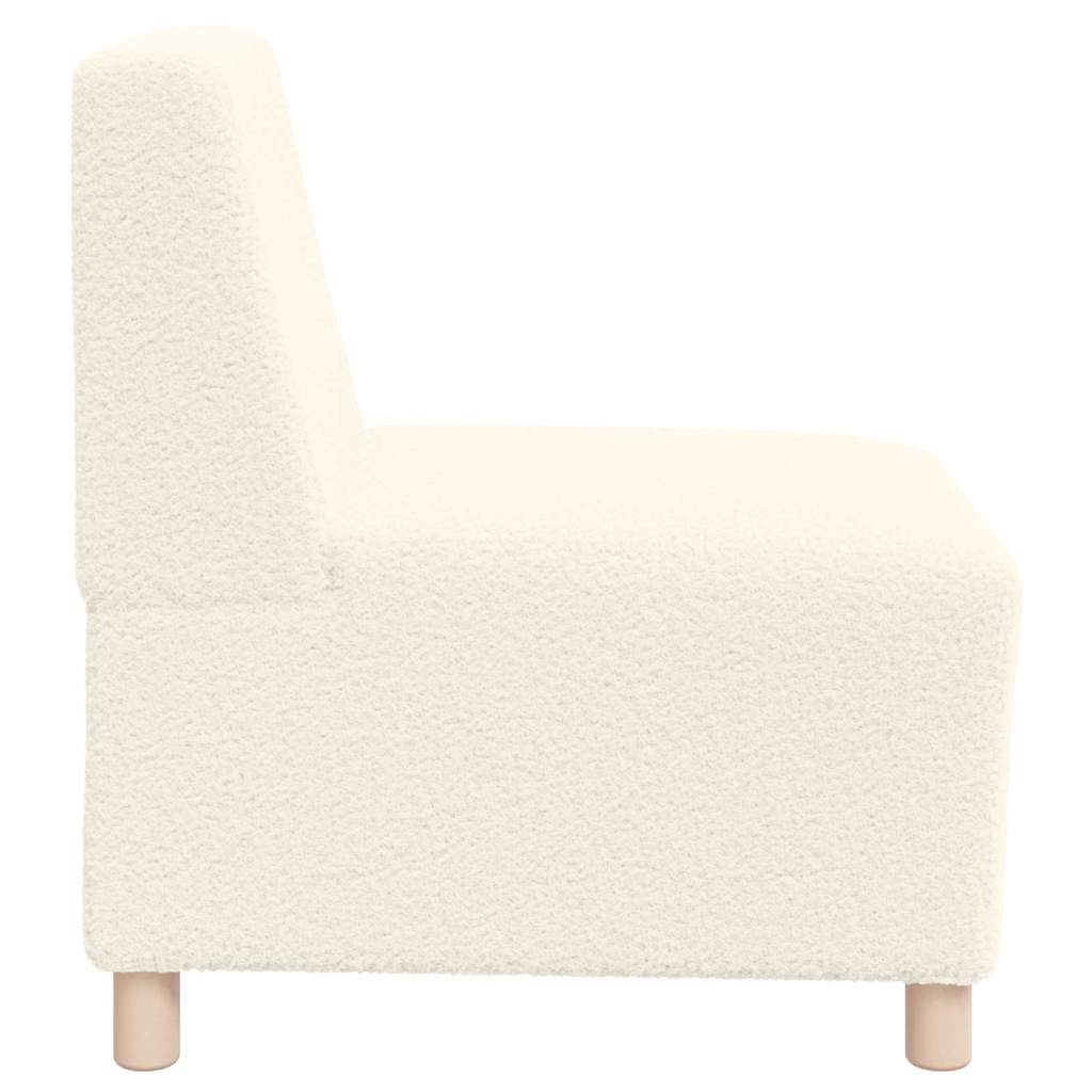 Modulsofa Enhed Uden Arme 3 Pcs Creme 55 X 74 X 82 Cm Lysegrå Og Mørkegrå