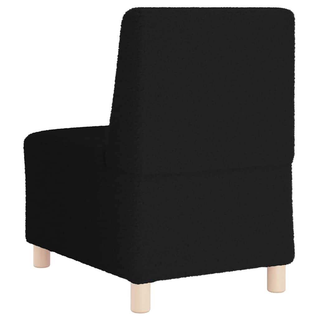 Modulsofa Enhed Uden Arme 3 Pcs Sort 55 X 74 X 82 Cm Lysegrå Og Mørkegrå