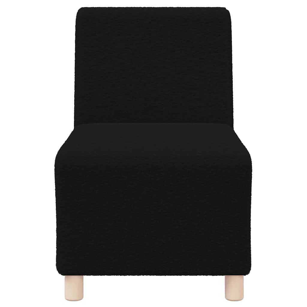 Modulsofa Enhed Uden Arme 3 Pcs Sort 55 X 74 X 82 Cm Lysegrå Og Mørkegrå