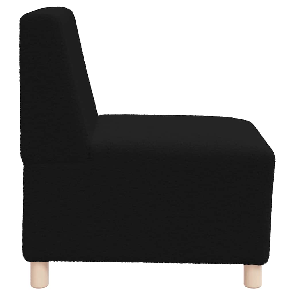 Modulsofa Enhed Uden Arme 3 Pcs Sort 55 X 74 X 82 Cm Lysegrå Og Mørkegrå