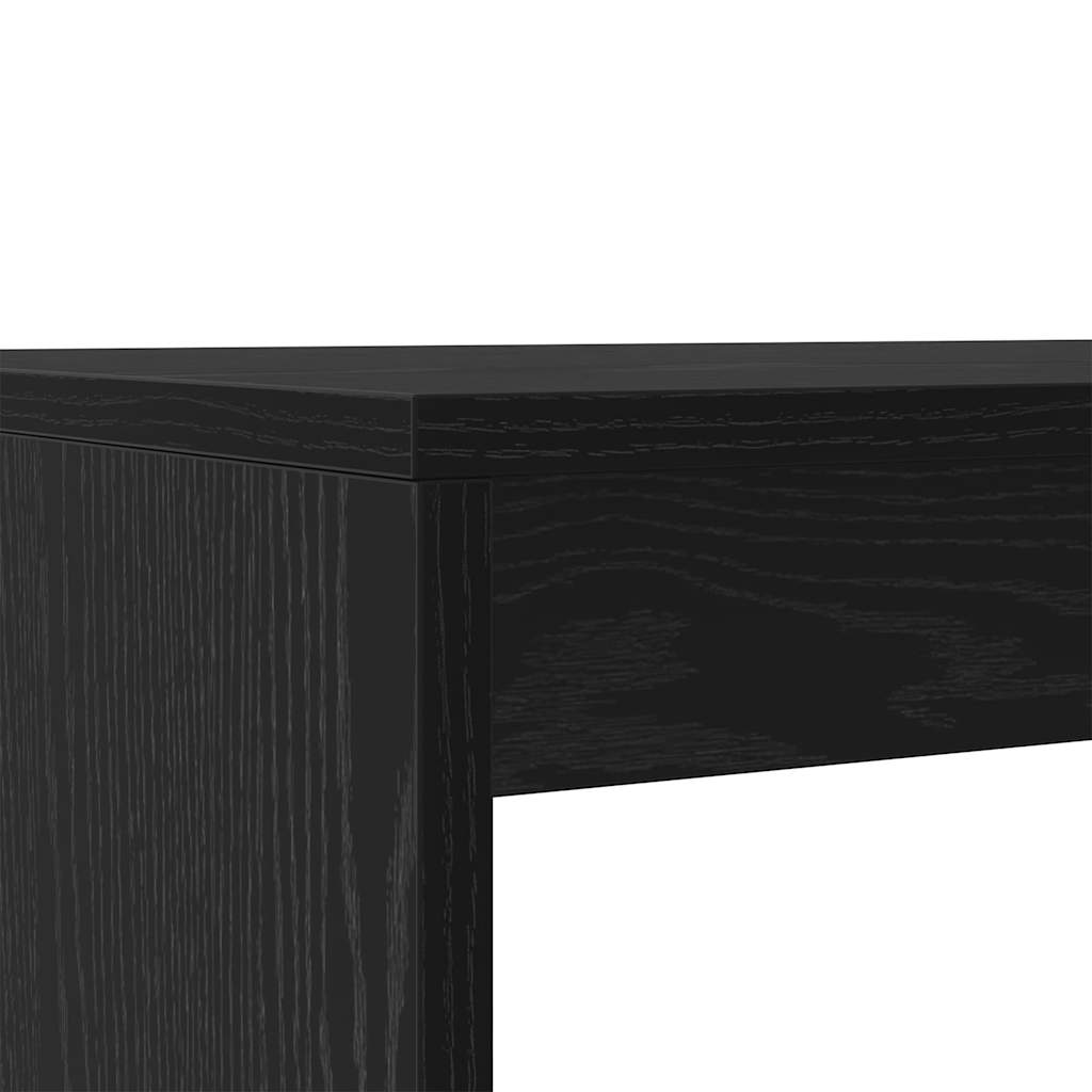 Spisestuesæt 2 Pcs Sort Eg 97 X 47 X 75 Cm Konstrueret Træ