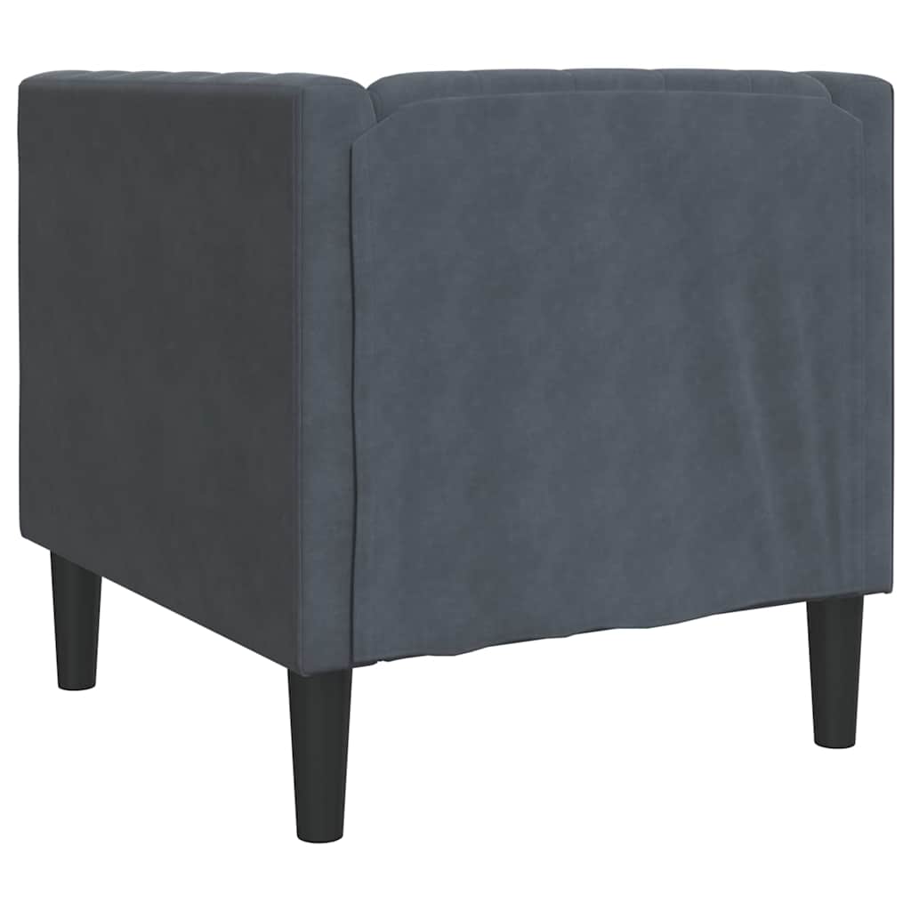 Chesterfield Sofa Stol Andet Mørkegrå 71 X 74.5 X 70.5 Cm Fløjl