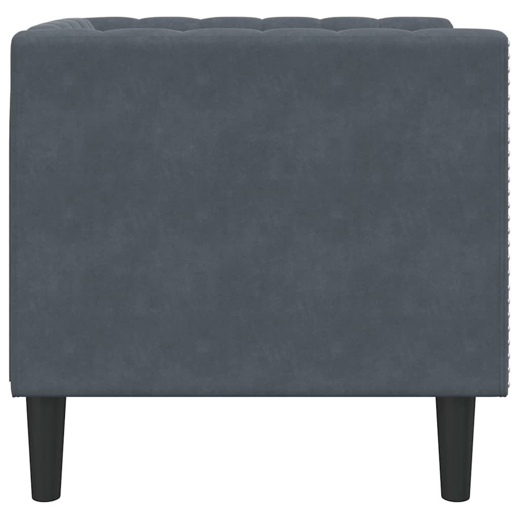 Chesterfield Sofa Stol Andet Mørkegrå 71 X 74.5 X 70.5 Cm Fløjl