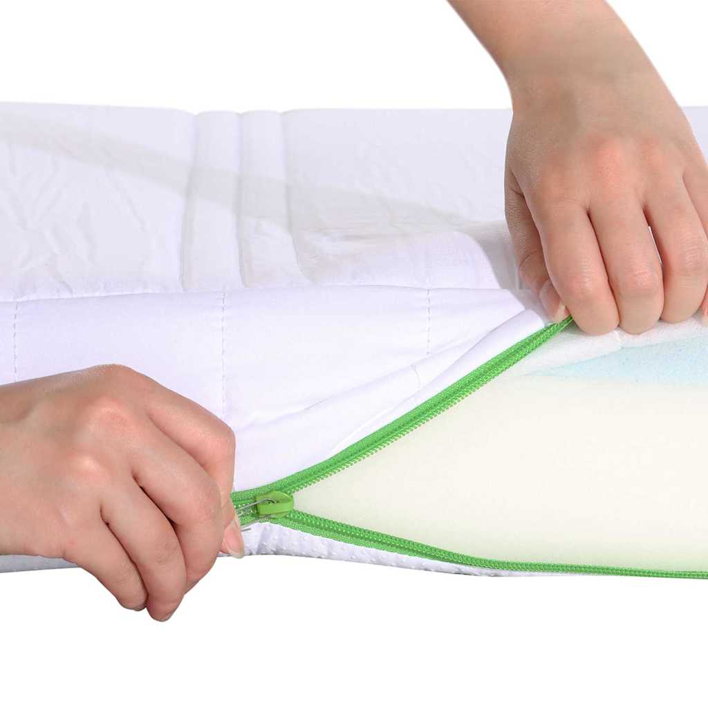 Skummadras Hvid 80 X 200 Cm Stof