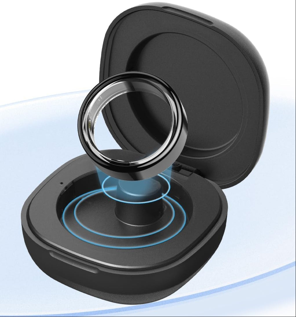 Dekefit Smart Ring Herren Damen, Smartringe Fitness Tracker Mit 100+ Sportmodi, Schlafmonitor, Herzfrequenz, Spo2, IP68 Wasserdicht, Gesundheitsring Für Android Ios, Size 12, Schwarz