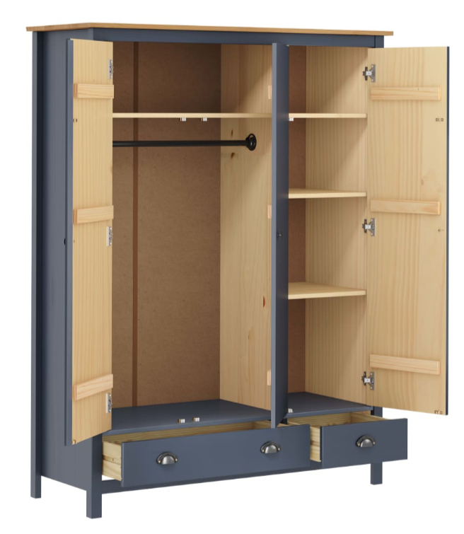 3-Dørs garderobe skab