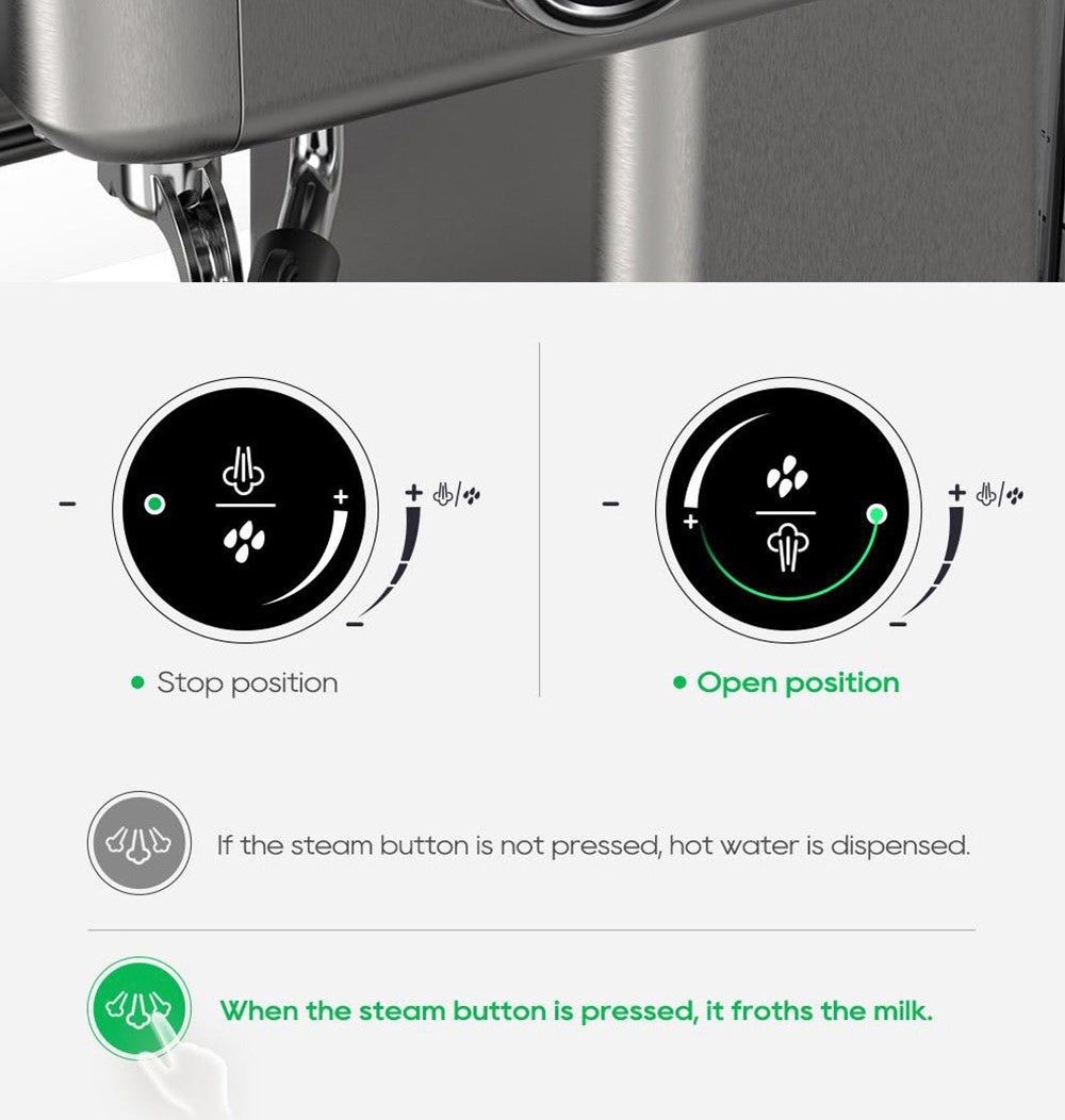 HiBREW H10A Semi-Automatisk Espressomaskine