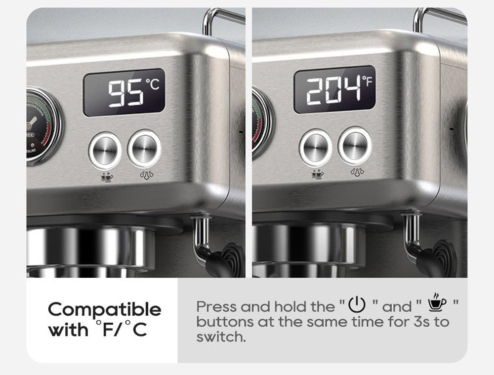 HiBREW H10A Semi-Automatisk Espressomaskine
