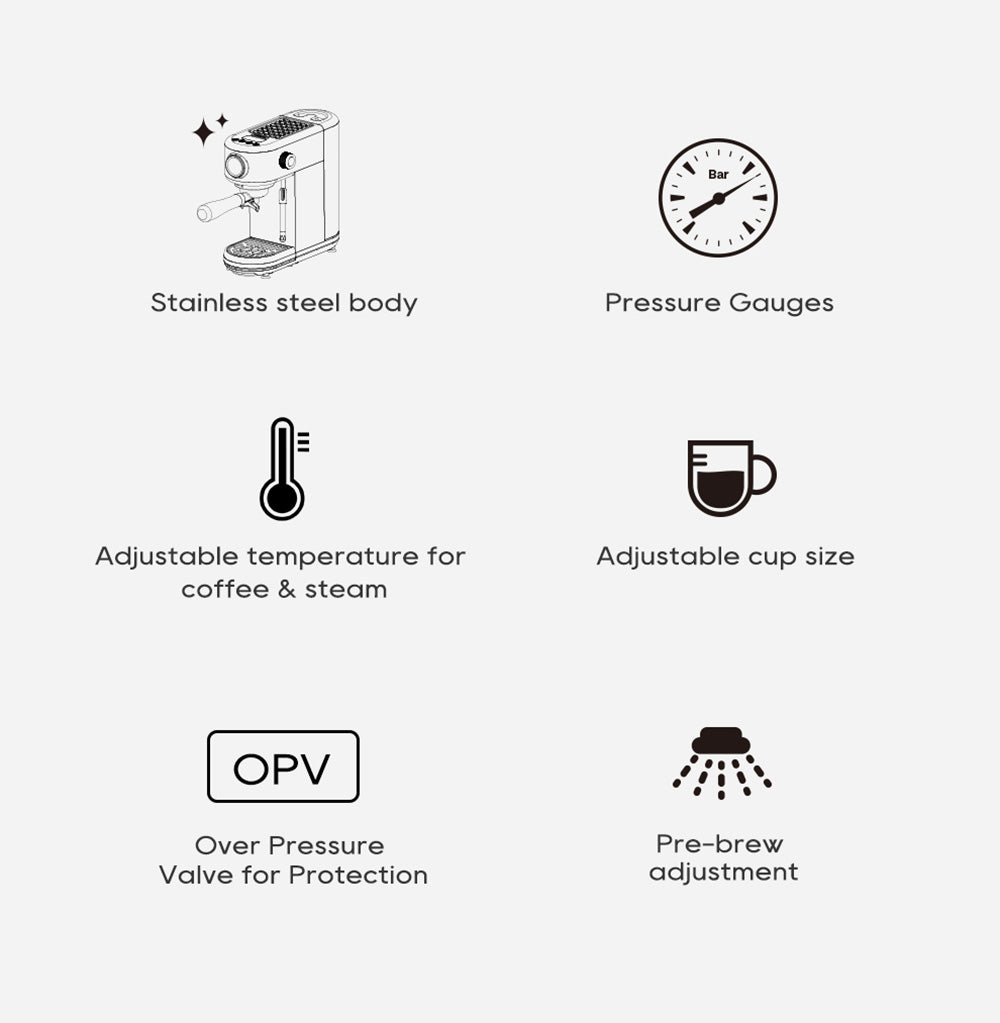 HiBREW H10B Semi-Automatisk Espressomaskine