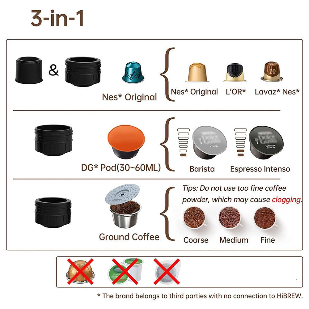 3-i-1 Espresso Kaffemaskine