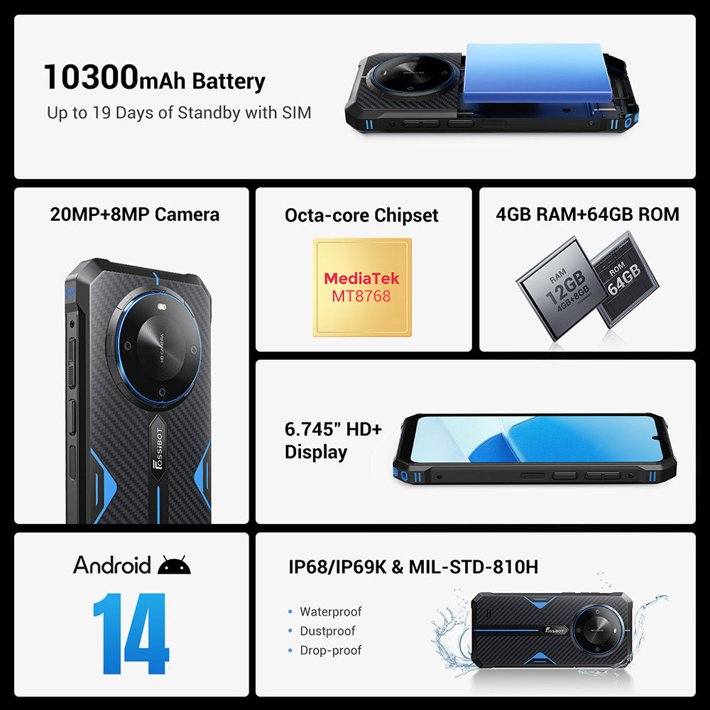 FOSSiBOT F105 – Robust Smartphone