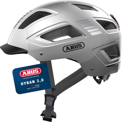ABUS Stadthelm Hyban 2.0 - Fahrradhelm Mit Rücklicht, Abs-Hartschale, Guter Passform - Für Damen Und Herren