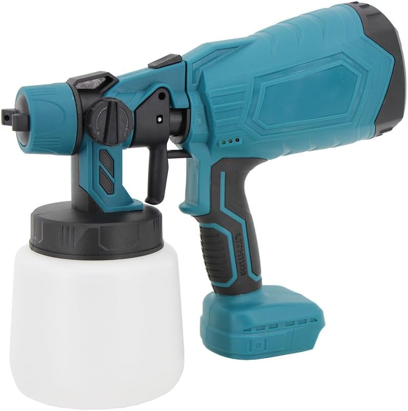 Weytoll Akku Farbsprühsystem, Kompatibel Für Makita Akku 18V, Akku Farbspritzpistole Mit 3 Spritzmuster, Akku Sprühpistole Mit 1000 ML Farbbehälter