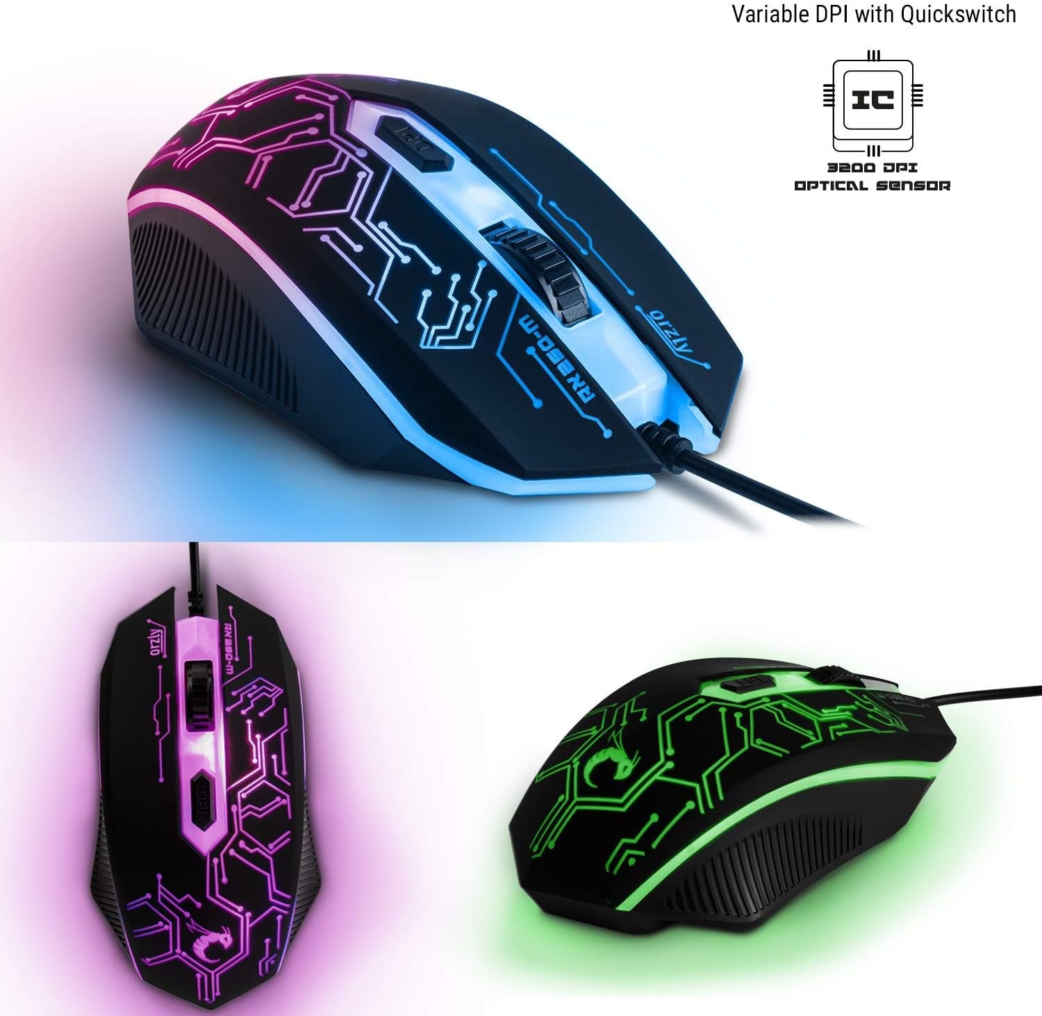 Tastatur- og musesæt Gaming RX250 4-i-1 PC-pakke kombination