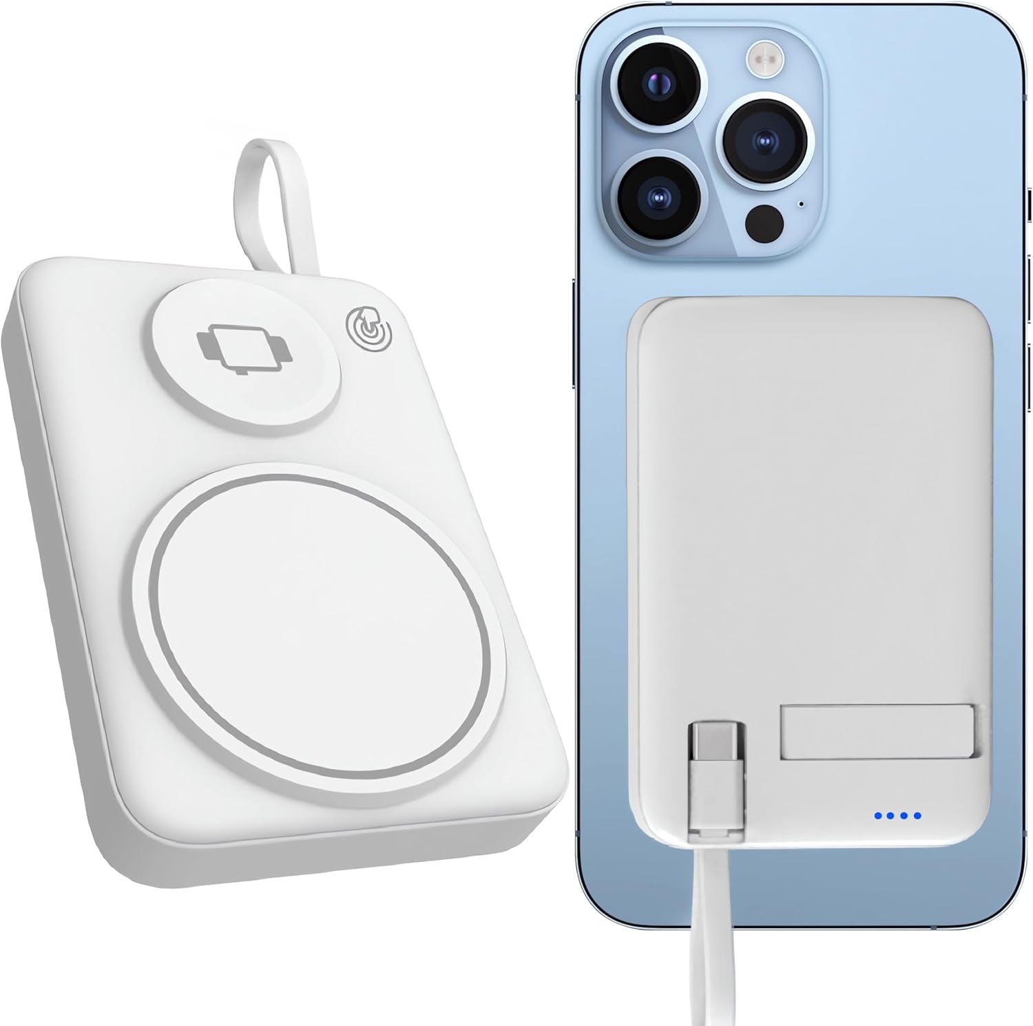 Magnetisk Powerbank - Trådløs & USB-C