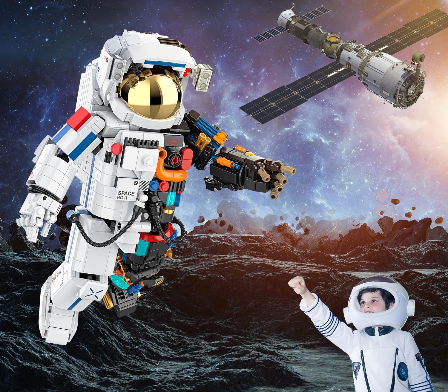 Teknisk Rum Astronaut Byggelegetøj til Børn