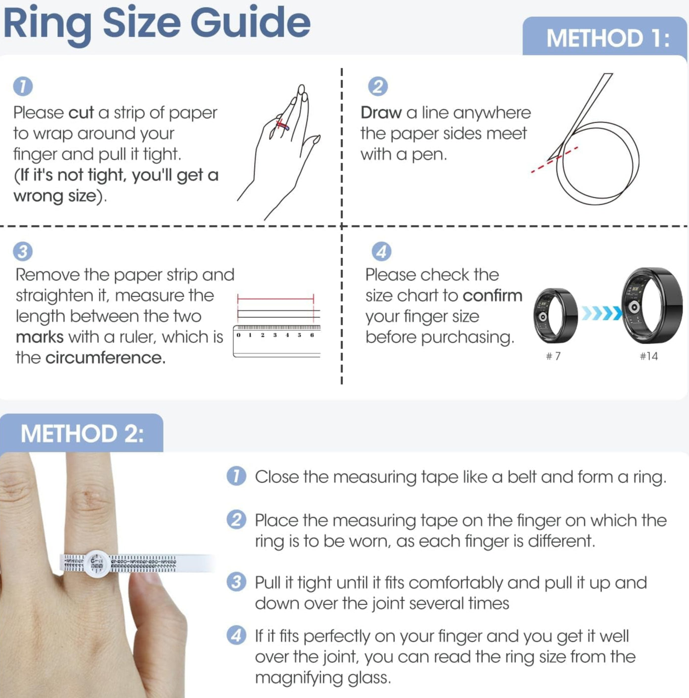 Dekefit Smart Ring Herren Damen, Smartringe Fitness Tracker Mit 100+ Sportmodi, Schlafmonitor, Herzfrequenz, Spo2, IP68 Wasserdicht, Gesundheitsring Für Android Ios, Size 12, Schwarz