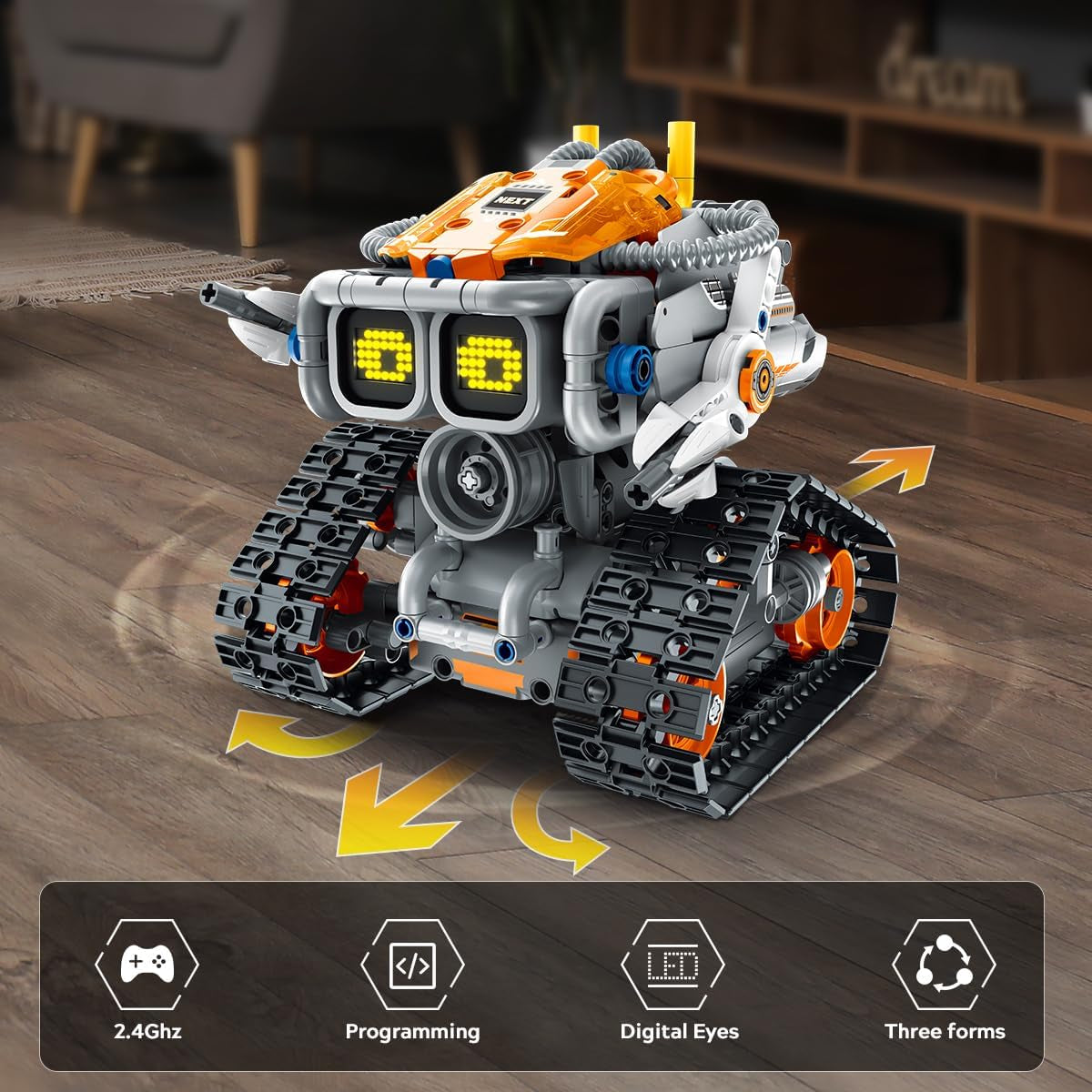 Teknisk Robot til Børn med Skiftende Ansigtsudtryk - 3-i-1 App
