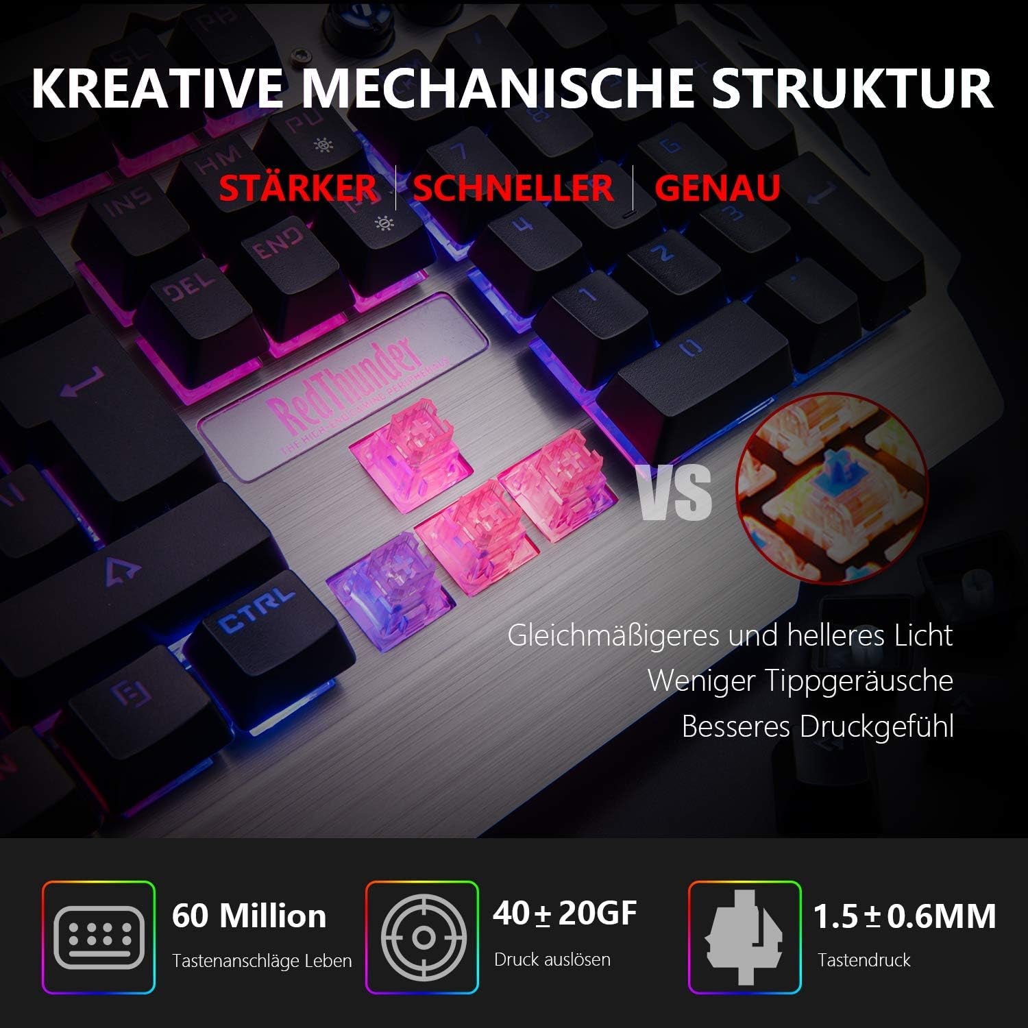 Redthunder K900  Gaming Tastatur 