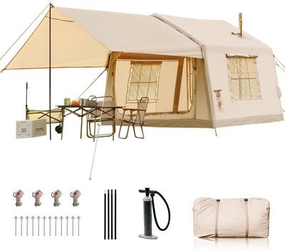 Oppusteligt glamping-telt